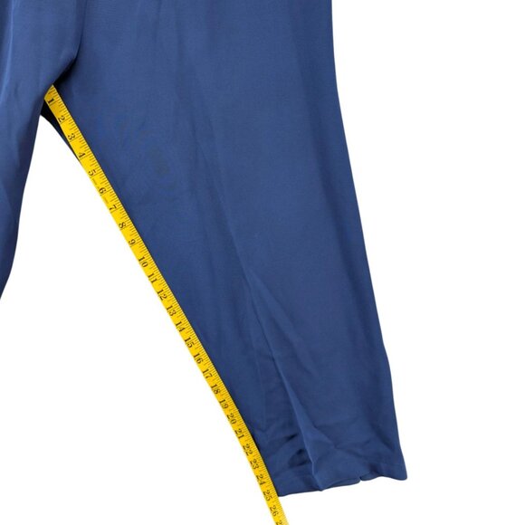 RTW Charleston Silk Pull On Pants Womens Blue High Rise Made in USA Sz XXL - Picture 7 of 9